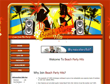 Tablet Screenshot of beachpartyhits.com